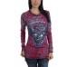 Sinful AFFLICTION Women REVERSIBLE Thermal T-Shirt CONSTANZA